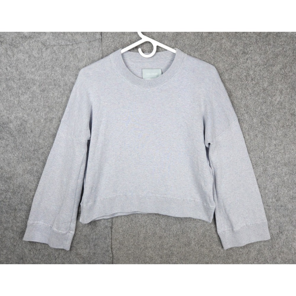 Zadig & Voltaire Sweater Women's XS Purple Irridescent Cotton ZV Relaxed COOL!